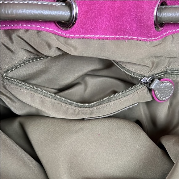 Cole Haan 🍓Berry Pink Suede Leather Deconstructed Relaxed Tote! - Picture 6 of 8